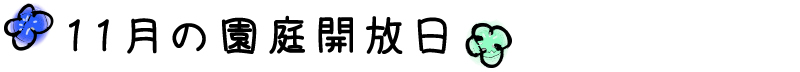 11月の園庭開放