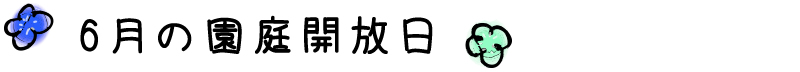 6月の園庭開放
