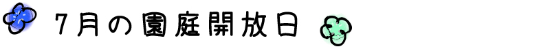7月の園庭開放