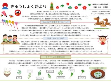 給食だより 1月のサムネイル
